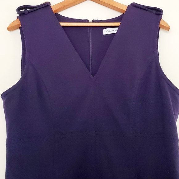 Calvin Klein navy v-neck shift dress - Picture 3 of 6